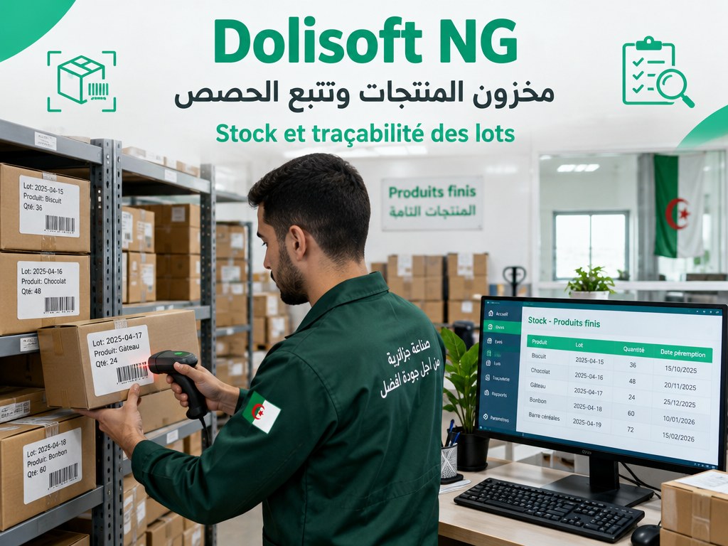 Dolisoft NG Atelier — stock et traçabilité des lots