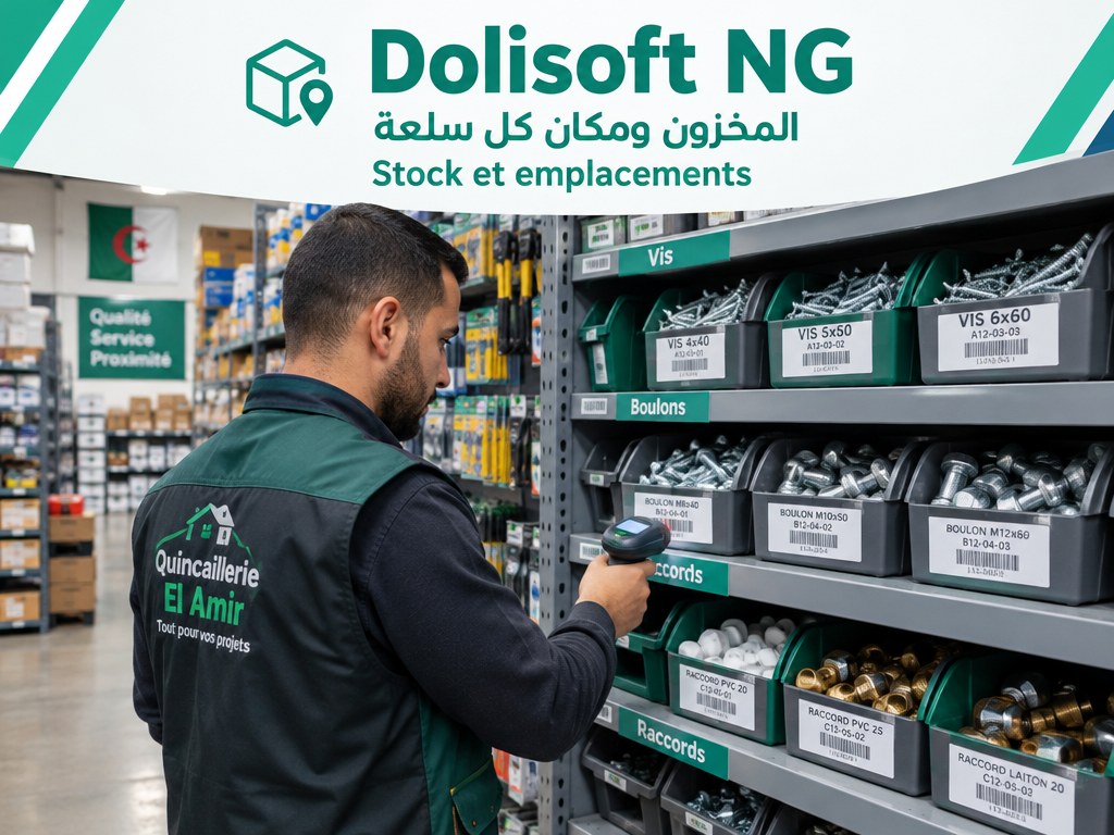 Dolisoft NG Quincaillerie — stock et emplacements