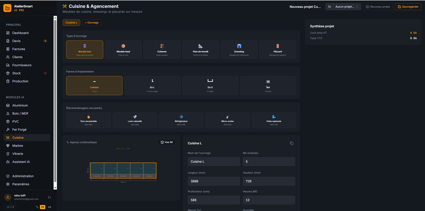 gestion des ateliers