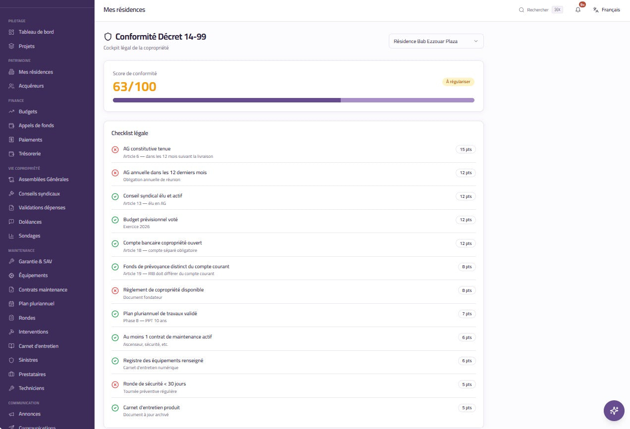 gestion des residences