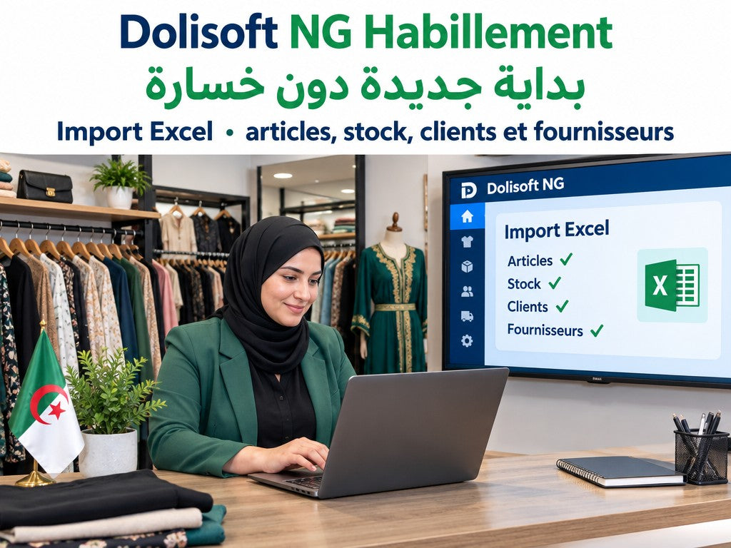 Dolisoft NG Habillement — changer de logiciel, import Excel