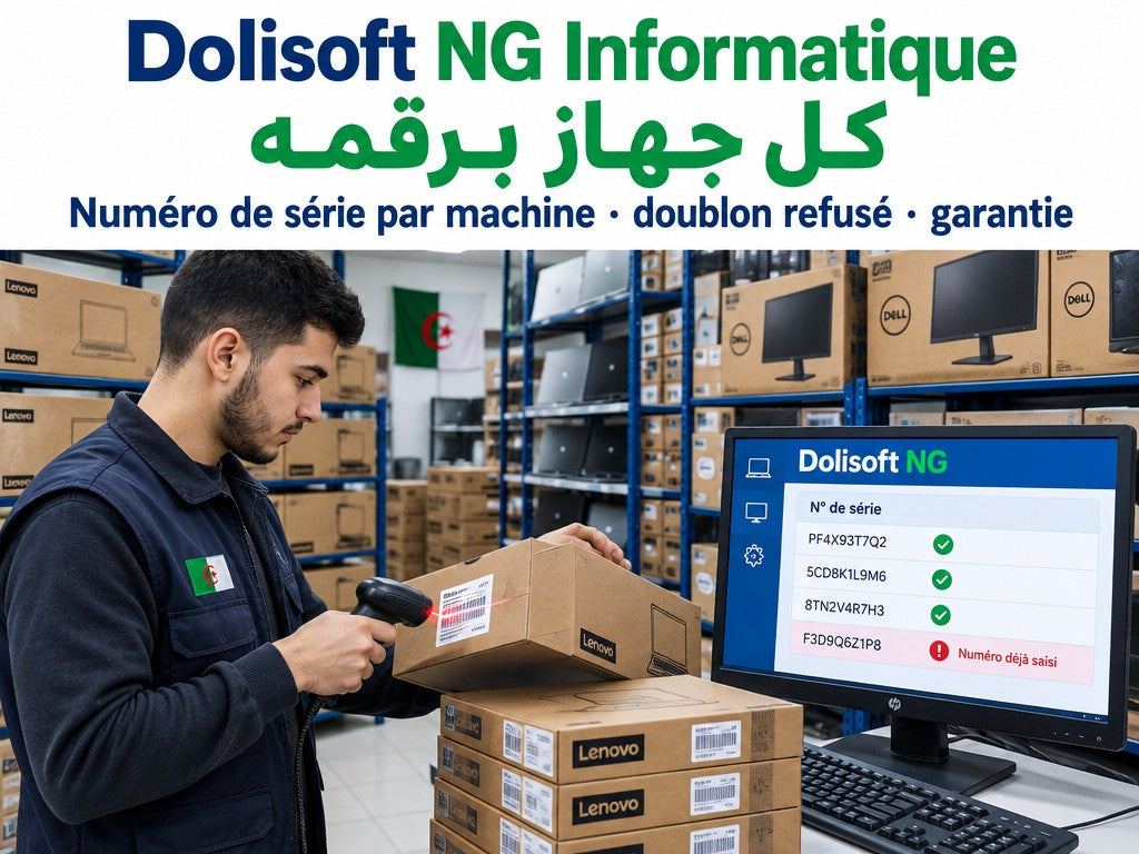 Dolisoft NG Informatique — numéro de série par machine