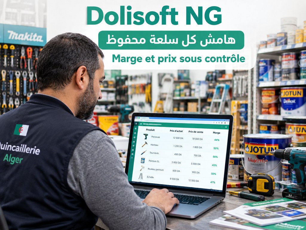 Dolisoft NG Quincaillerie — marge et prix