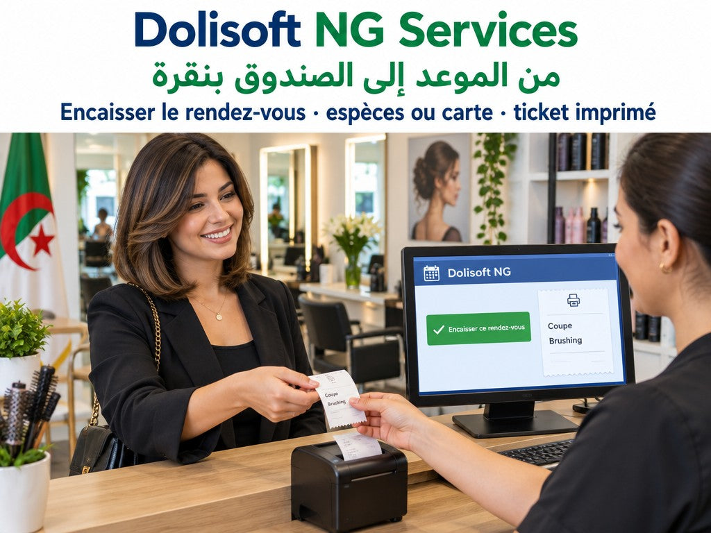 Dolisoft NG Services — du rendez-vous à la caisse